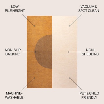 Demie Minimalist Graphic Circle Machine-washable Area Rug